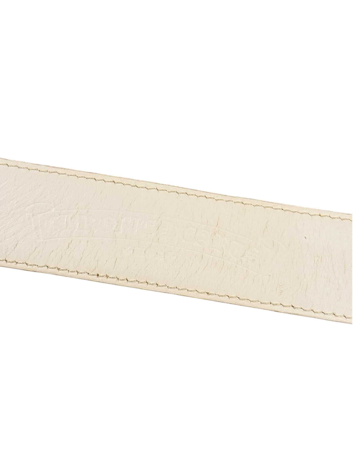 Chrome Hearts White Leather Belt Strap