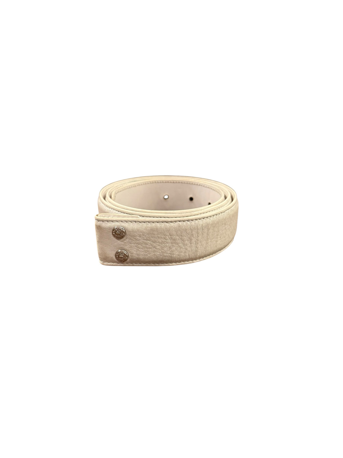 Chrome Hearts White Leather Belt Strap