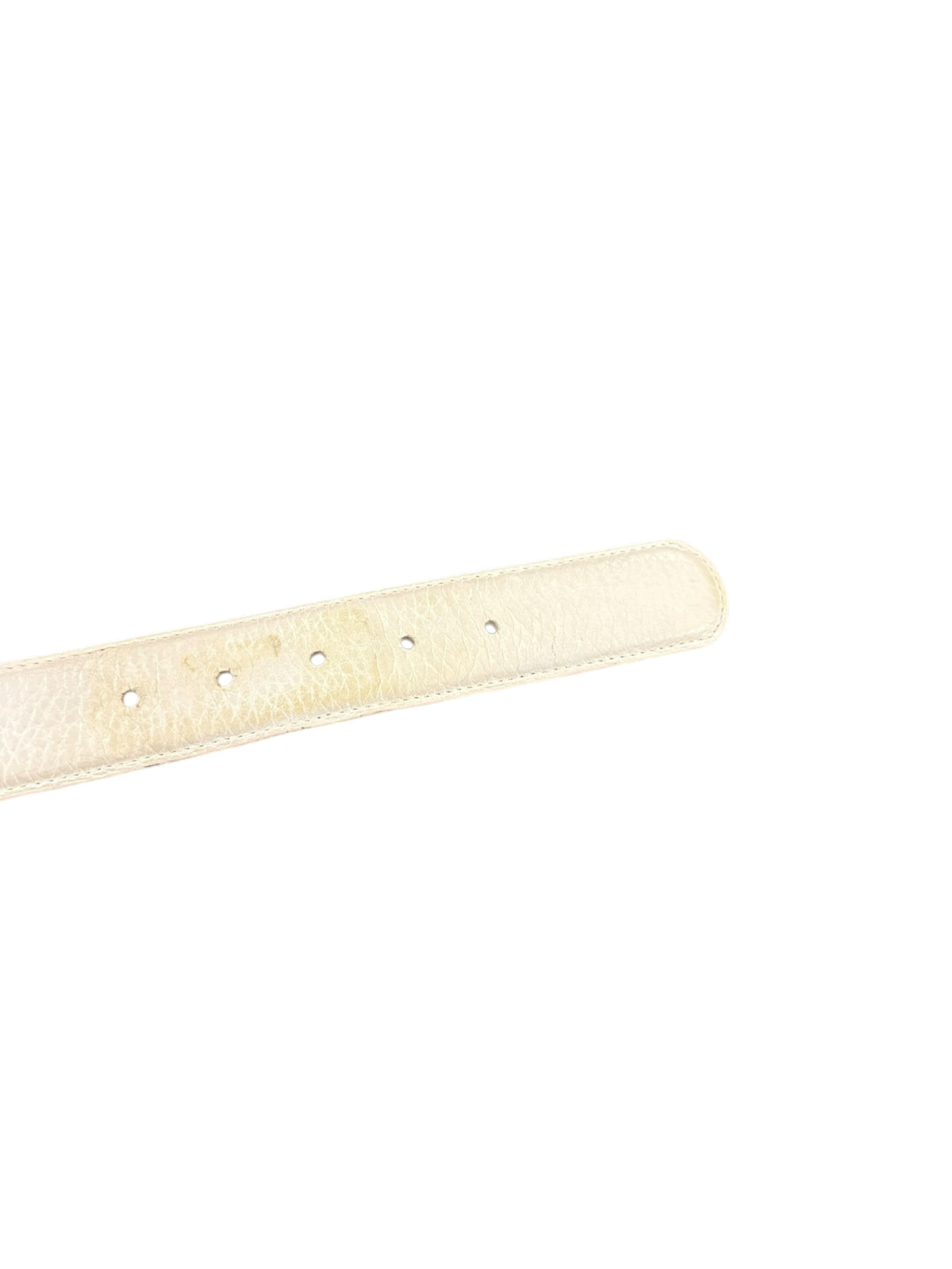 Chrome Hearts White Leather Belt Strap