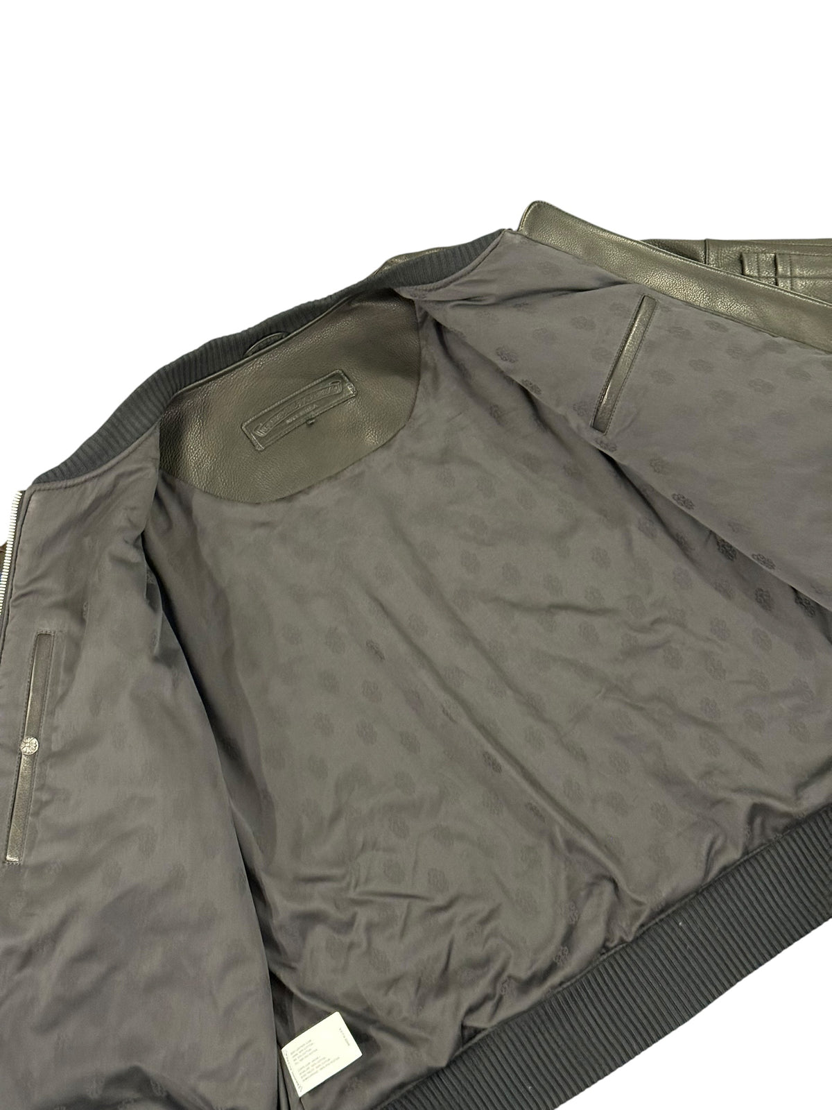 On Target CH Patch Leather Bomber