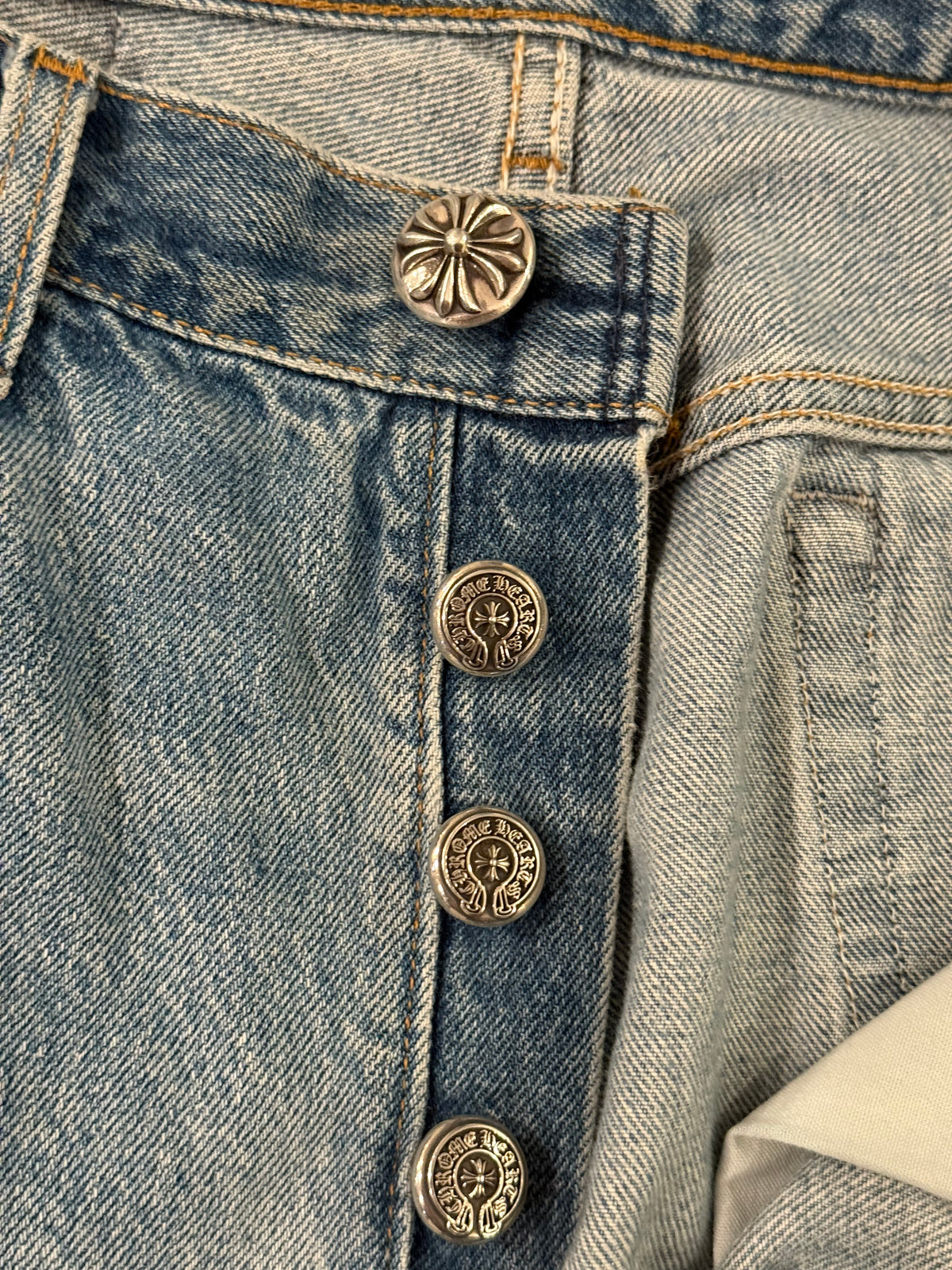 Light Wash Cross Patch Levi's Denim Jeans