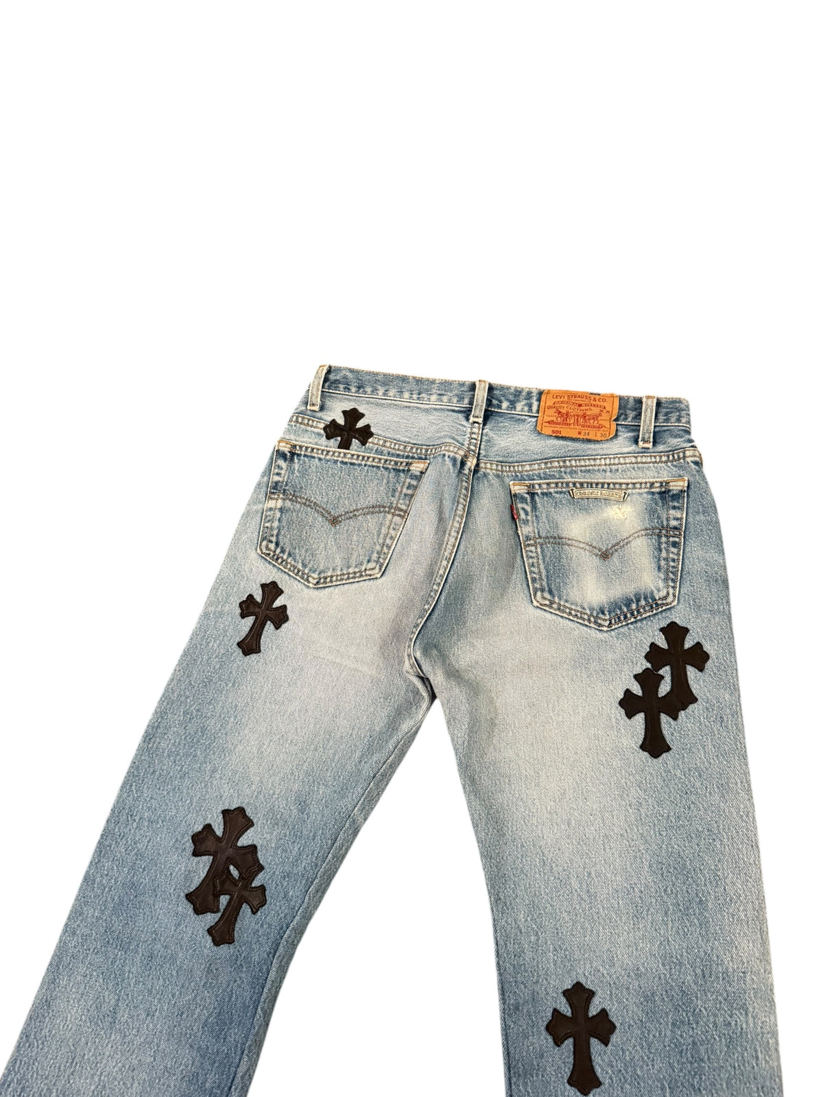 Light Wash Cross Patch Levi's Denim Jeans