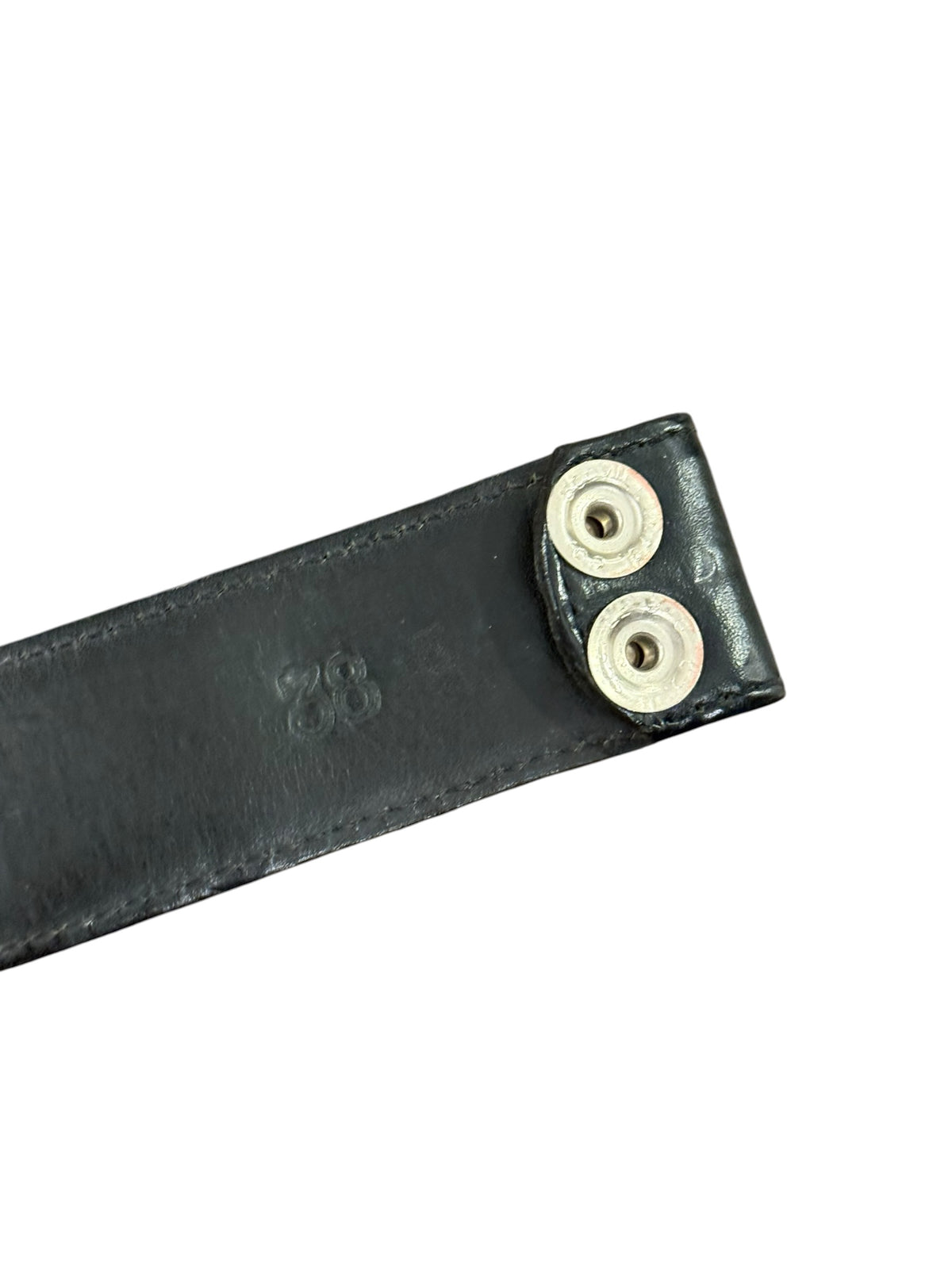 Chrome Hearts Black Leather Belt Strap