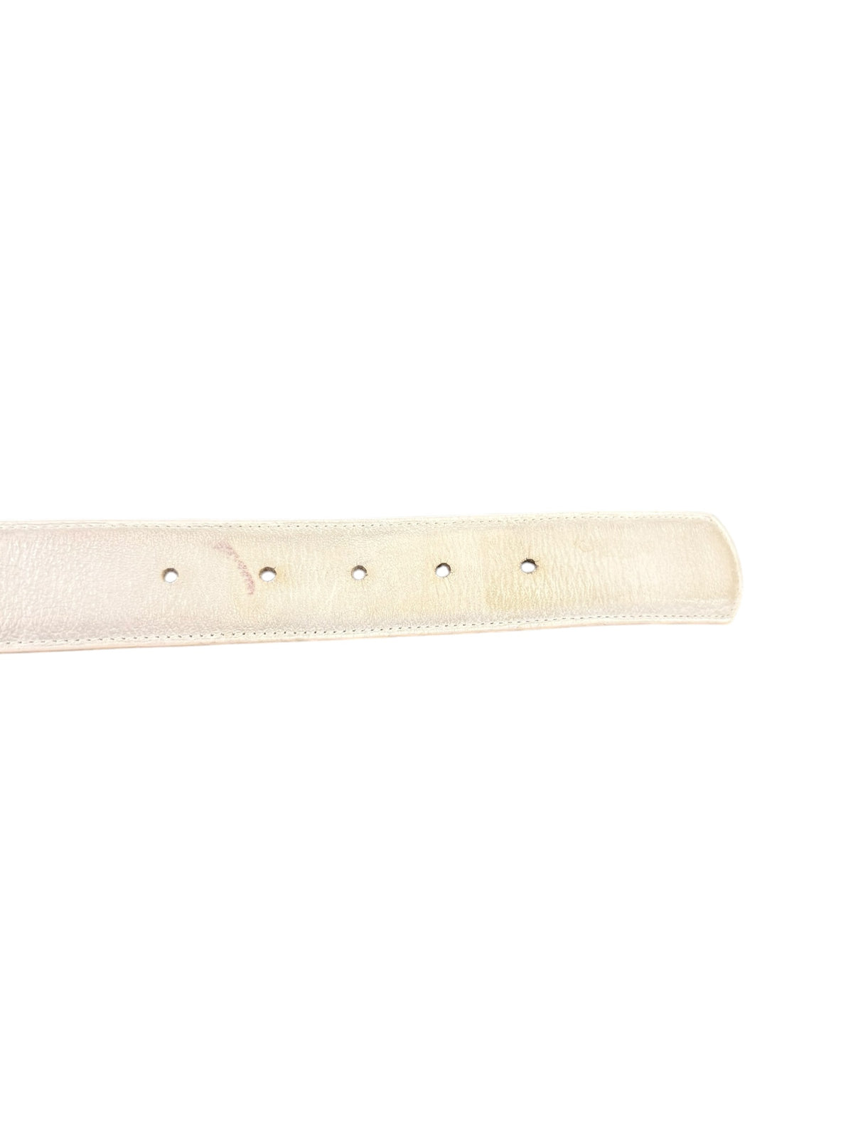 Chrome Hearts White Leather Belt Strap
