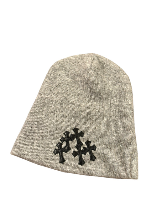 Chrome Hearts Mini Cross Grey Cashmere Beanie