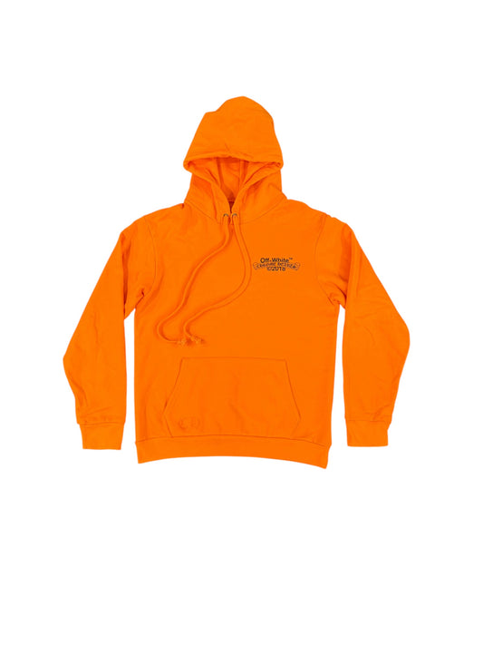 Orange Off-White Pullover Hoodie