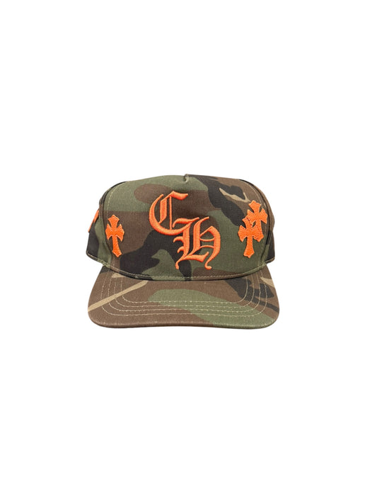 Orange Mini Multi Cross Camo CH Hat