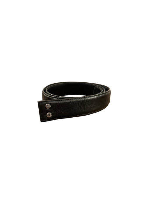 Chrome Hearts Black Leather Belt Strap