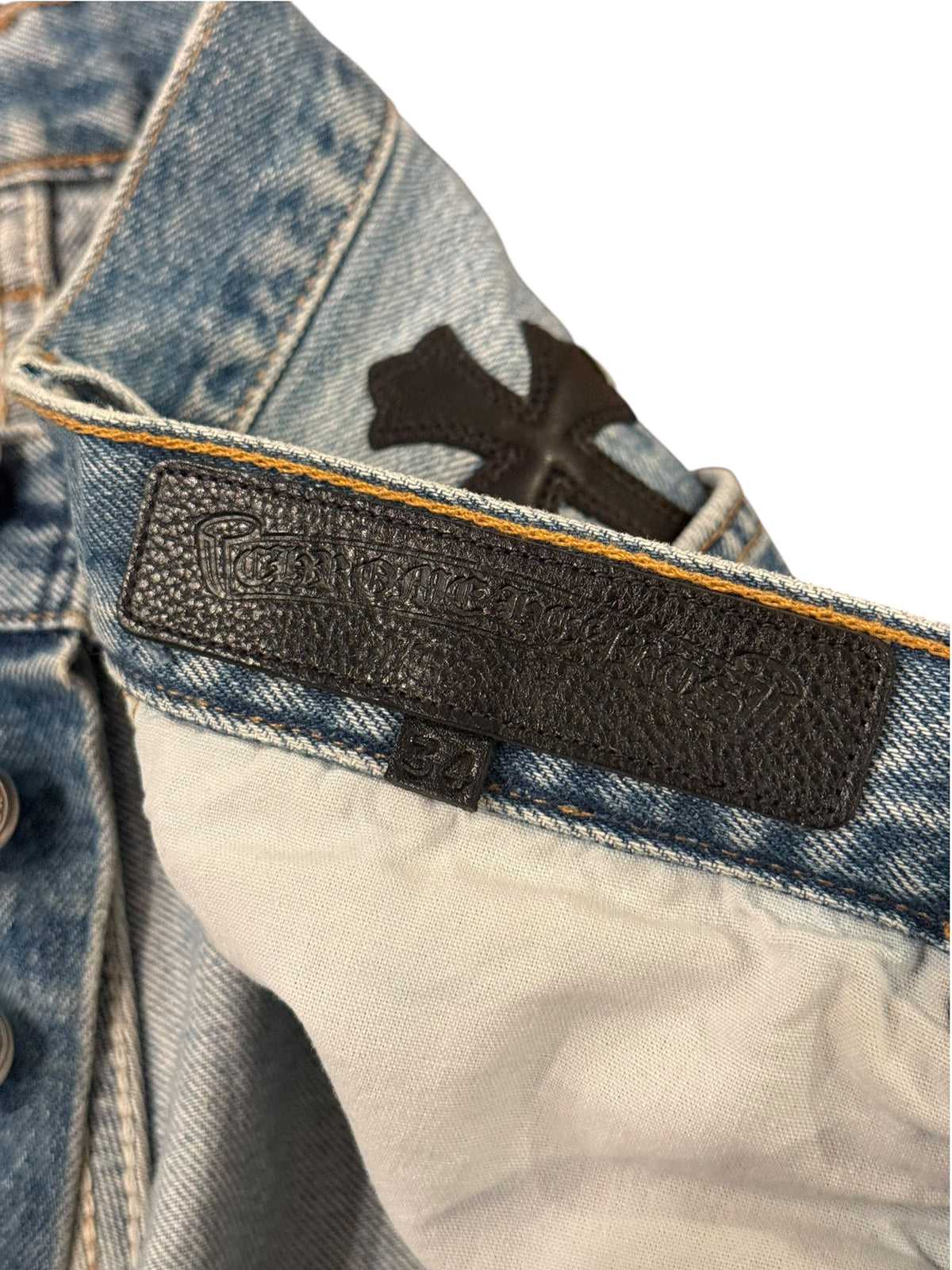 Light Wash Cross Patch Levi's Denim Jeans