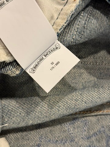 Chrome Hearts Levi's Blue Cross Patch Stencil Denim Jeans