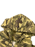 Chrome Hearts Vintage Camo Cross Patch Zip-Up Hoodie