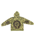 Chrome Hearts Vintage Camo Cross Patch Zip-Up Hoodie