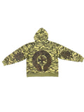 Chrome Hearts Vintage Camo Cross Patch Zip-Up Hoodie