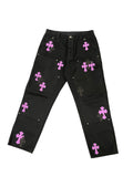 Chrome Hearts Cross Patch Carpenter Pants