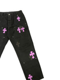 Chrome Hearts Cross Patch Carpenter Pants