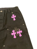 Chrome Hearts Cross Patch Carpenter Pants