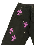 Chrome Hearts Cross Patch Carpenter Pants