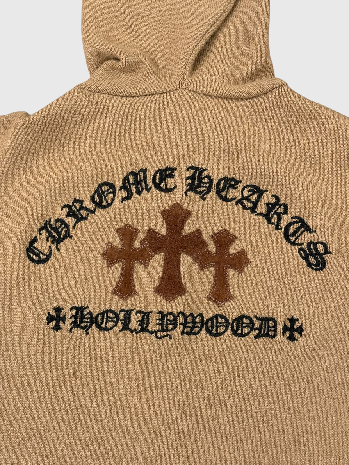 Chrome Hearts Sail'n Cross Patch Cashmere Zip-Up Hoodie