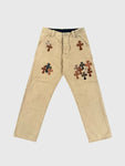 Chrome Hearts Cross Patch Herringbone Carpenter Pants