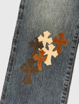 Chrome Hearts Cross Patch Denim Jeans